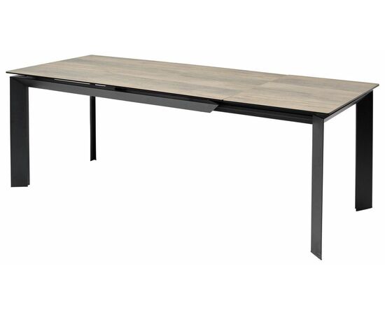 Стол CREMONA 140 KL-61 под дерево, итальянская керамика/ черный каркас М-City, изображение 3 | Интернет магазин мебели и декора LifeDekor