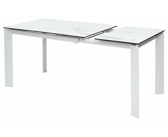 Стол CORNER 120 MATTE STATUARIO Белый мрамор матовый керамика, стекло/ белый каркас М-City, изображение 5 | Интернет магазин мебели и декора LifeDekor