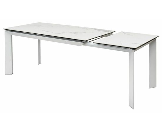 Стол CREMONA 140 MATTE STATUARIO Белый мрамор матовый, керамика/ белый каркас М-City, изображение 6 | Интернет магазин мебели и декора LifeDekor
