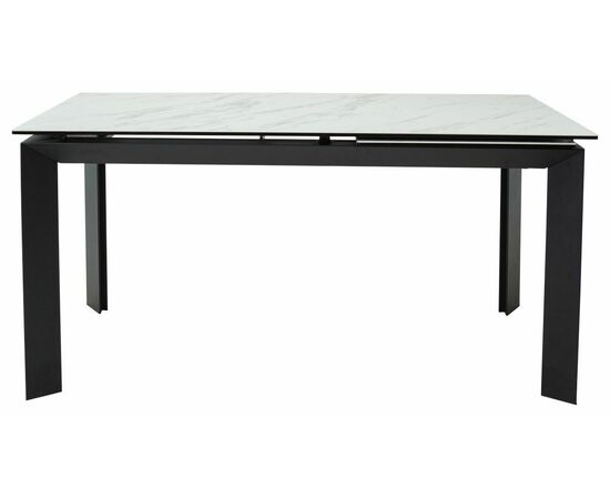 Стол CREMONA 180 KL-99 Белый мрамор матовый, итальянская керамика / черный каркас М-City, изображение 5 | Интернет магазин мебели и декора LifeDekor