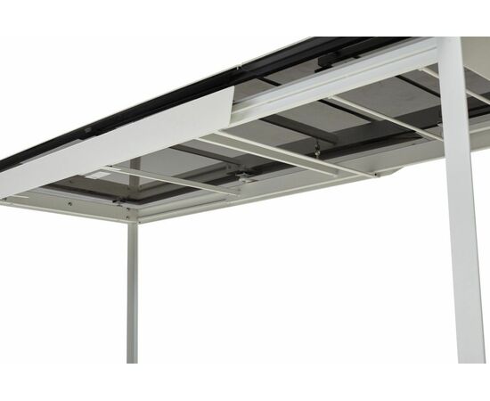 Стол CREMONA 140 HIGH GLOSS STATUARIO Белый мрамор глянцевый, керамика/ белый каркас М-City, изображение 2 | Интернет магазин мебели и декора LifeDekor