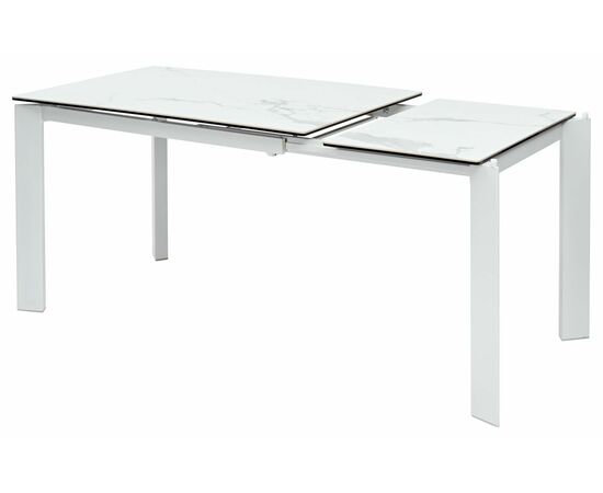 Стол CORNER 120 HIGH GLOSS STATUARIO керамика/ белый каркас М-City, изображение 3 | Интернет магазин мебели и декора LifeDekor