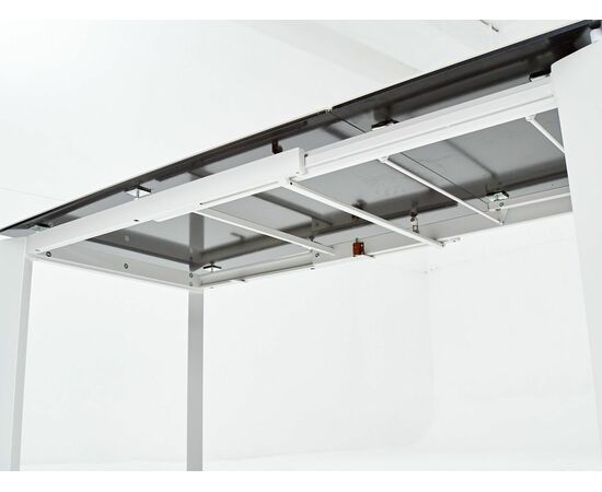 Стол CORNER 120 MATTE STATUARIO Белый мрамор матовый керамика, стекло/ белый каркас М-City, изображение 7 | Интернет магазин мебели и декора LifeDekor