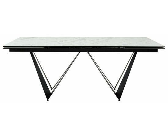 Стол RIETI 200 KL-99 Белый мрамор матовый, итальянская керамика / черный каркас М-City, изображение 7 | Интернет магазин мебели и декора LifeDekor