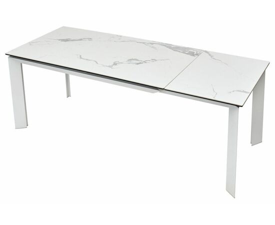 Стол CREMONA 140 MATTE STATUARIO Белый мрамор матовый, керамика/ белый каркас М-City, изображение 5 | Интернет магазин мебели и декора LifeDekor