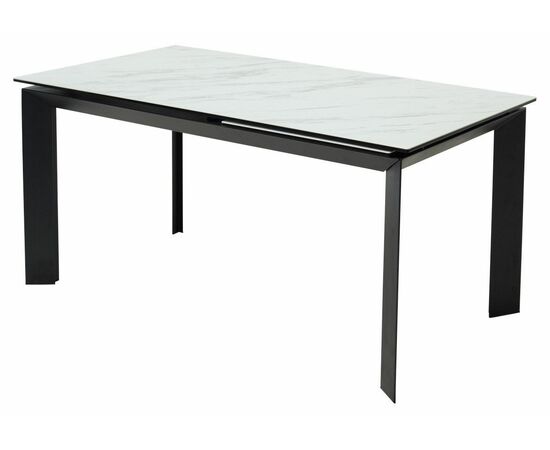 Стол CREMONA 180 KL-99 Белый мрамор матовый, итальянская керамика / черный каркас М-City, изображение 8 | Интернет магазин мебели и декора LifeDekor