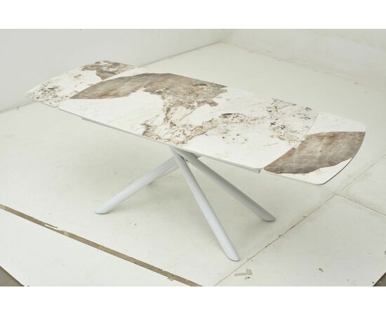 Стол RIVOLI 140 GLOSS LUXURY PANDORA SINTERED STONE/ WHITE М-City, изображение 2 | Интернет магазин мебели и декора LifeDekor