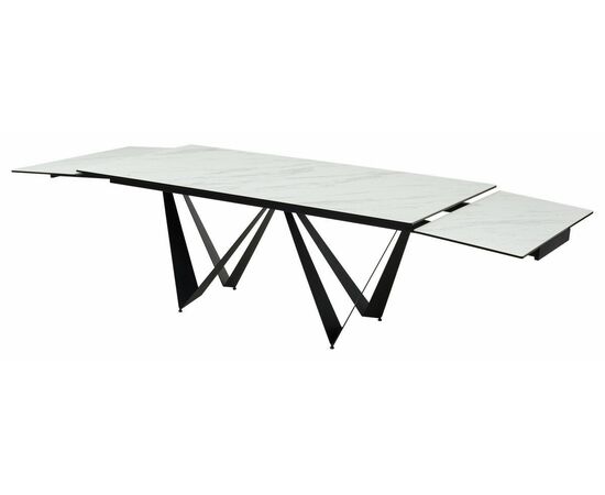 Стол RIETI 200 KL-99 Белый мрамор матовый, итальянская керамика / черный каркас М-City, изображение 10 | Интернет магазин мебели и декора LifeDekor