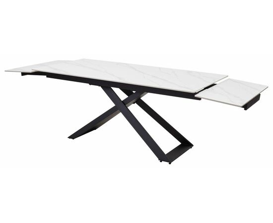 Стол LIVORNO 180 MATT WHITE MARBLE SINTERED STONE/ BLACK М-City, изображение 7 | Интернет магазин мебели и декора LifeDekor