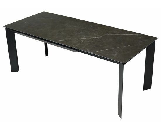 Стол CREMONA 140 KL-116 Черный мрамор матовый, итальянская керамика/ черный каркас М-City, изображение 3 | Интернет магазин мебели и декора LifeDekor