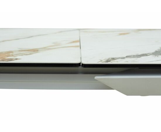 Стол CREMONA 180 KL-188 Контрастный мрамор матовый, итальянская керамика/ белый каркас М-City, изображение 6 | Интернет магазин мебели и декора LifeDekor