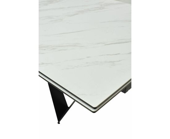 Стол RIETI 200 KL-99 Белый мрамор матовый, итальянская керамика / черный каркас М-City, изображение 8 | Интернет магазин мебели и декора LifeDekor