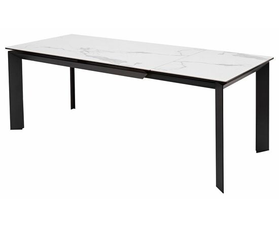 Стол CREMONA 140 MATTE STATUARIO Белый мрамор матовый, керамика/ черный каркас М-City, изображение 5 | Интернет магазин мебели и декора LifeDekor