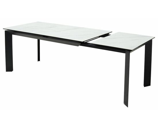 Стол CREMONA 180 KL-99 Белый мрамор матовый, итальянская керамика / черный каркас М-City, изображение 10 | Интернет магазин мебели и декора LifeDekor