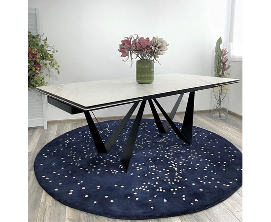 Стол RIETI 200 KL-99 Белый мрамор матовый, итальянская керамика / черный каркас М-City, изображение 5 | Интернет магазин мебели и декора LifeDekor