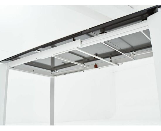 Стол CORNER 120 HIGH GLOSS STATUARIO керамика/ белый каркас М-City, изображение 7 | Интернет магазин мебели и декора LifeDekor