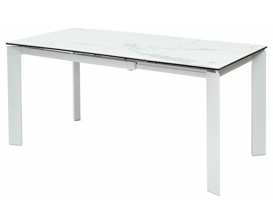 Стол CORNER 120 HIGH GLOSS STATUARIO керамика/ белый каркас М-City, изображение 5 | Интернет магазин мебели и декора LifeDekor