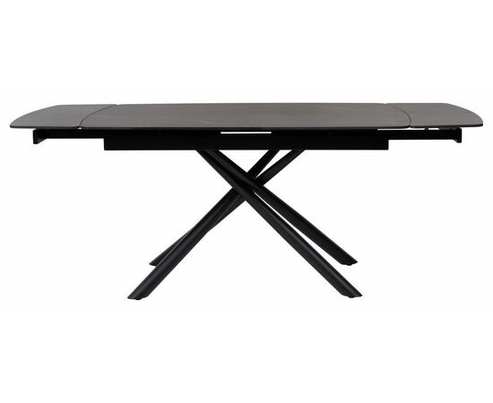 Стол RIVOLI 140 MATT BLACK MARBLE SINTERED STONE/ BLACK М-City, изображение 2 | Интернет магазин мебели и декора LifeDekor