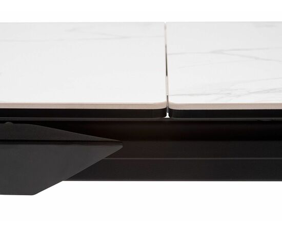 Стол CREMONA 140 MATTE STATUARIO Белый мрамор матовый, керамика/ черный каркас М-City, изображение 4 | Интернет магазин мебели и декора LifeDekor