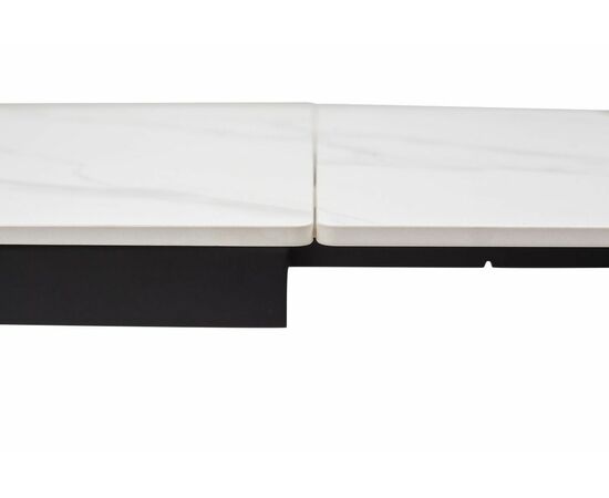 Стол LIVORNO 180 MATT WHITE MARBLE SINTERED STONE/ BLACK М-City, изображение 3 | Интернет магазин мебели и декора LifeDekor
