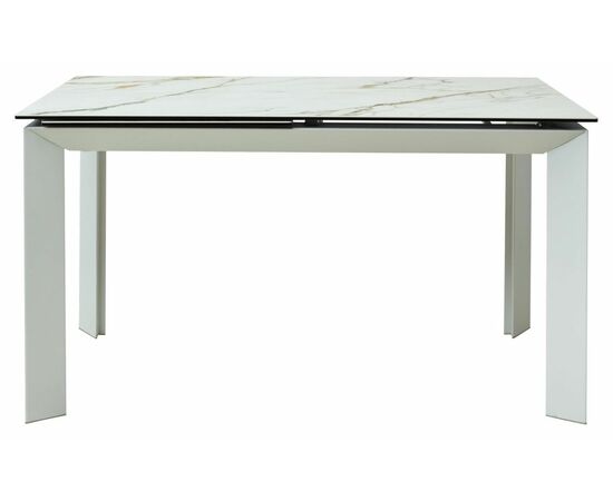 Стол CREMONA 180 KL-188 Контрастный мрамор матовый, итальянская керамика/ белый каркас М-City, изображение 2 | Интернет магазин мебели и декора LifeDekor