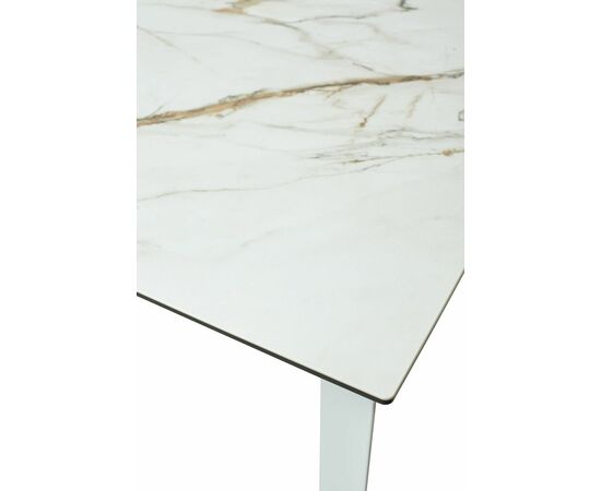 Стол CREMONA 180 KL-188 Контрастный мрамор матовый, итальянская керамика/ белый каркас М-City, изображение 7 | Интернет магазин мебели и декора LifeDekor