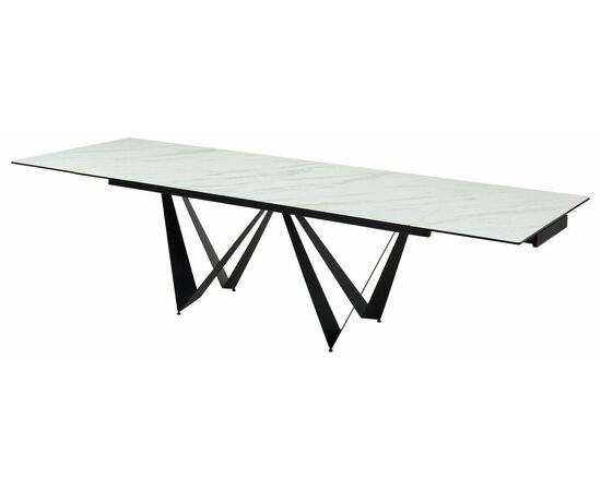 Стол RIETI 200 KL-99 Белый мрамор матовый, итальянская керамика / черный каркас М-City, изображение 14 | Интернет магазин мебели и декора LifeDekor
