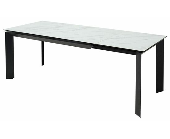 Стол CREMONA 140 KL-99 Белый мрамор матовый, итальянская керамика / черный каркас М-City, изображение 15 | Интернет магазин мебели и декора LifeDekor