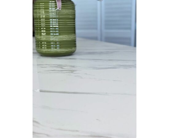 Стол RIETI 200 KL-99 Белый мрамор матовый, итальянская керамика / черный каркас М-City, изображение 6 | Интернет магазин мебели и декора LifeDekor