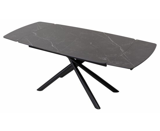 Стол RIVOLI 140 MATT BLACK MARBLE SINTERED STONE/ BLACK М-City, изображение 3 | Интернет магазин мебели и декора LifeDekor