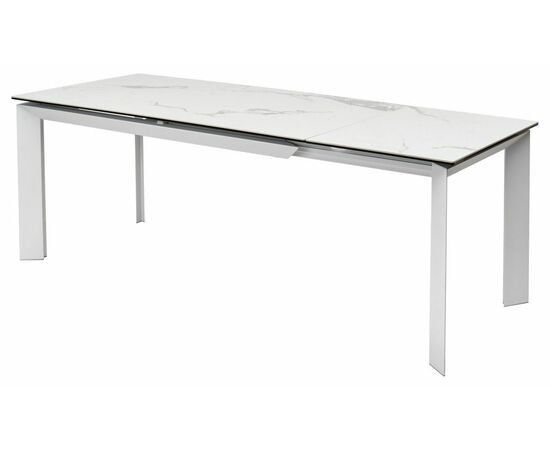 Стол CREMONA 140 MATTE STATUARIO Белый мрамор матовый, керамика/ белый каркас М-City, изображение 4 | Интернет магазин мебели и декора LifeDekor