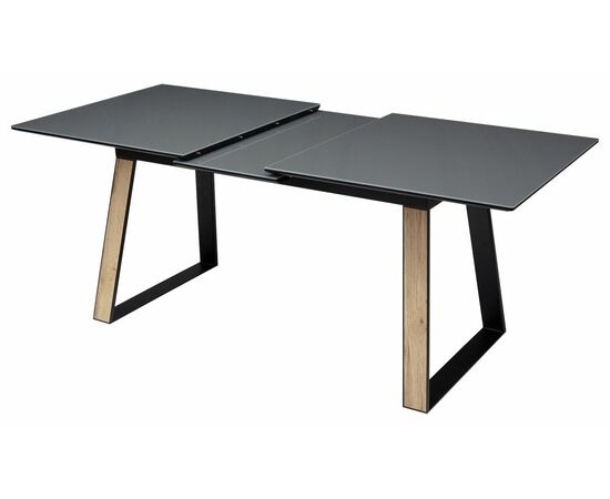 Стол Франк 160 ГРАФИТ, стекло / ДУБ ГАЛИФАКС-ЧЕРНЫЙ, М-City, изображение 7 | Интернет магазин мебели и декора LifeDekor