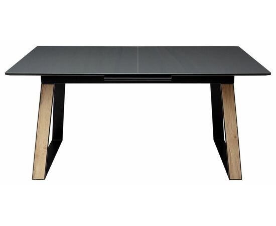 Стол Франк 160 ГРАФИТ, стекло / ДУБ ГАЛИФАКС-ЧЕРНЫЙ, М-City, изображение 3 | Интернет магазин мебели и декора LifeDekor