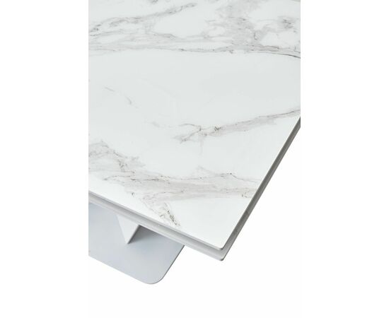 Стол Ниагара 140 БЕЛЫЙ МРАМОР, стекло / БЕЛЫЙ, М-City, изображение 9 | Интернет магазин мебели и декора LifeDekor