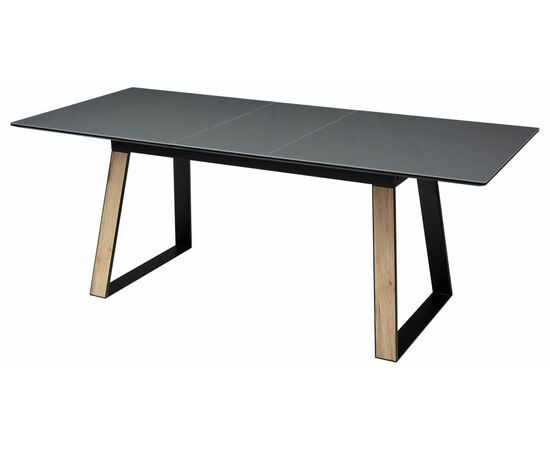 Стол Франк 160 ГРАФИТ, стекло / ДУБ ГАЛИФАКС-ЧЕРНЫЙ, М-City, изображение 9 | Интернет магазин мебели и декора LifeDekor