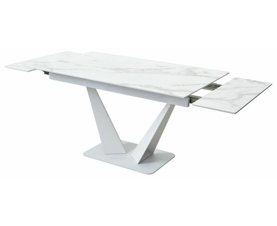 Стол Ниагара 140 БЕЛЫЙ МРАМОР, стекло / БЕЛЫЙ, М-City, изображение 7 | Интернет магазин мебели и декора LifeDekor
