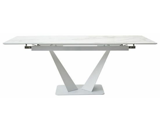 Стол Ниагара 140 БЕЛЫЙ МРАМОР, стекло / БЕЛЫЙ, М-City, изображение 3 | Интернет магазин мебели и декора LifeDekor