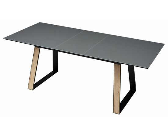 Стол Франк 160 ГРАФИТ, стекло / ДУБ ГАЛИФАКС-ЧЕРНЫЙ, М-City, изображение 4 | Интернет магазин мебели и декора LifeDekor