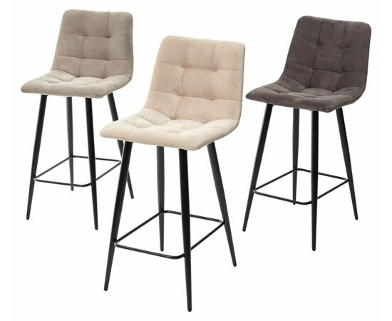 Полубарный стул CHILLI-QB графит #14, велюр / черный каркас (H=66cm) М-City, изображение 3 | Интернет магазин мебели и декора LifeDekor