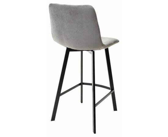Полубарный стул CHILLI-QB SQUARE светло-серый #26, велюр / черный каркас (H=66cm) М-City, изображение 3 | Интернет магазин мебели и декора LifeDekor