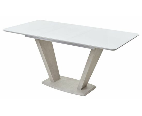 Стол Прага 120 БЕЛЫЙ, стекло/ КАМЕНЬ СВЕТЛЫЙ М-City, изображение 8 | Интернет магазин мебели и декора LifeDekor