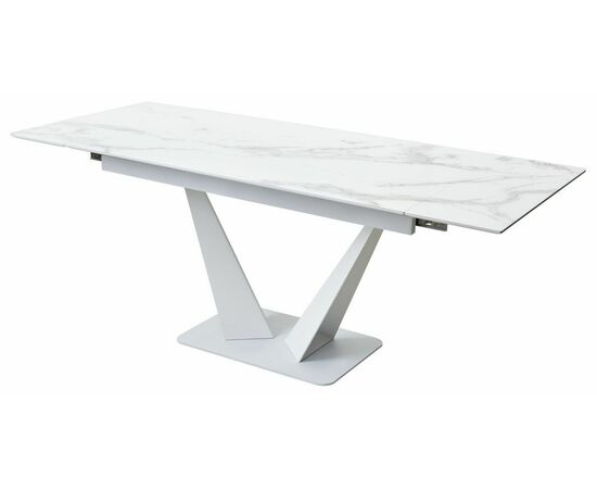 Стол Ниагара 140 БЕЛЫЙ МРАМОР, стекло / БЕЛЫЙ, М-City, изображение 8 | Интернет магазин мебели и декора LifeDekor