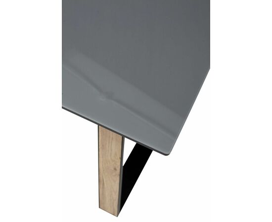 Стол Франк 160 ГРАФИТ, стекло / ДУБ ГАЛИФАКС-ЧЕРНЫЙ, М-City, изображение 10 | Интернет магазин мебели и декора LifeDekor