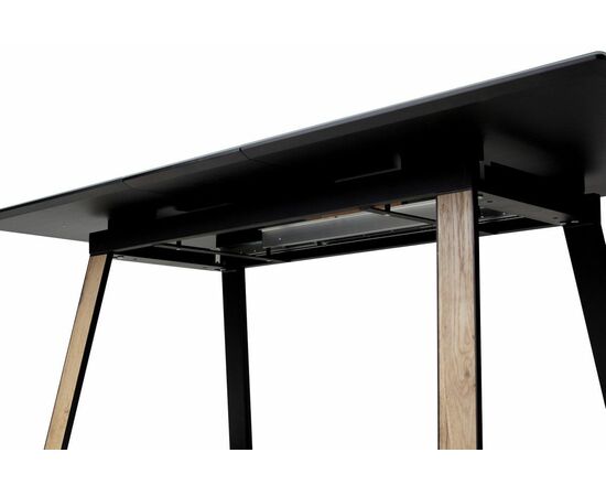 Стол Франк 160 ГРАФИТ, стекло / ДУБ ГАЛИФАКС-ЧЕРНЫЙ, М-City, изображение 5 | Интернет магазин мебели и декора LifeDekor