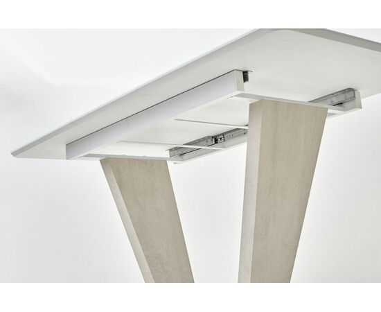 Стол Прага 120 БЕЛЫЙ, стекло/ КАМЕНЬ СВЕТЛЫЙ М-City, изображение 10 | Интернет магазин мебели и декора LifeDekor