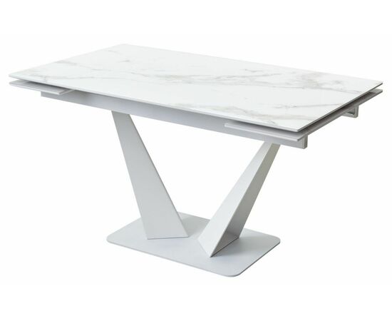 Стол Ниагара 140 БЕЛЫЙ МРАМОР, стекло / БЕЛЫЙ, М-City, изображение 10 | Интернет магазин мебели и декора LifeDekor