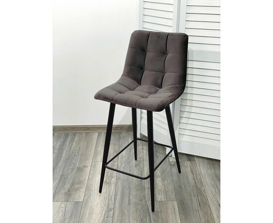Полубарный стул CHILLI-QB графит #14, велюр / черный каркас (H=66cm) М-City, изображение 2 | Интернет магазин мебели и декора LifeDekor