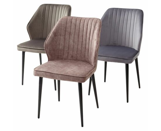 Стул SEATTLE-V СЕРЫЙ #27, велюр / черный каркас М-City, изображение 3 | Интернет магазин мебели и декора LifeDekor