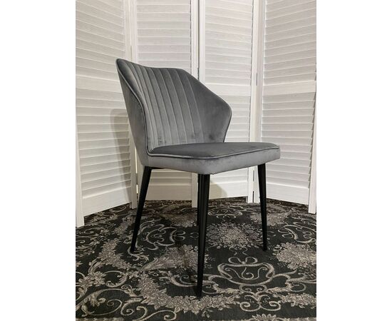 Стул SEATTLE-V СЕРЫЙ #27, велюр / черный каркас М-City, изображение 2 | Интернет магазин мебели и декора LifeDekor