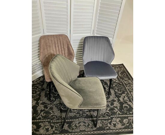 Стул SEATTLE-V ГРАФИТ #14, велюр / черный каркас М-City, изображение 3 | Интернет магазин мебели и декора LifeDekor